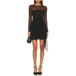 Amanda Uprichard Black Long Sleeve Dress